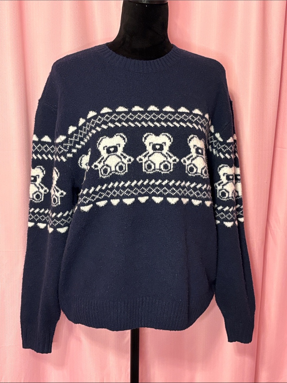 Hollister Teddy Bear Pullover Knit Sweater